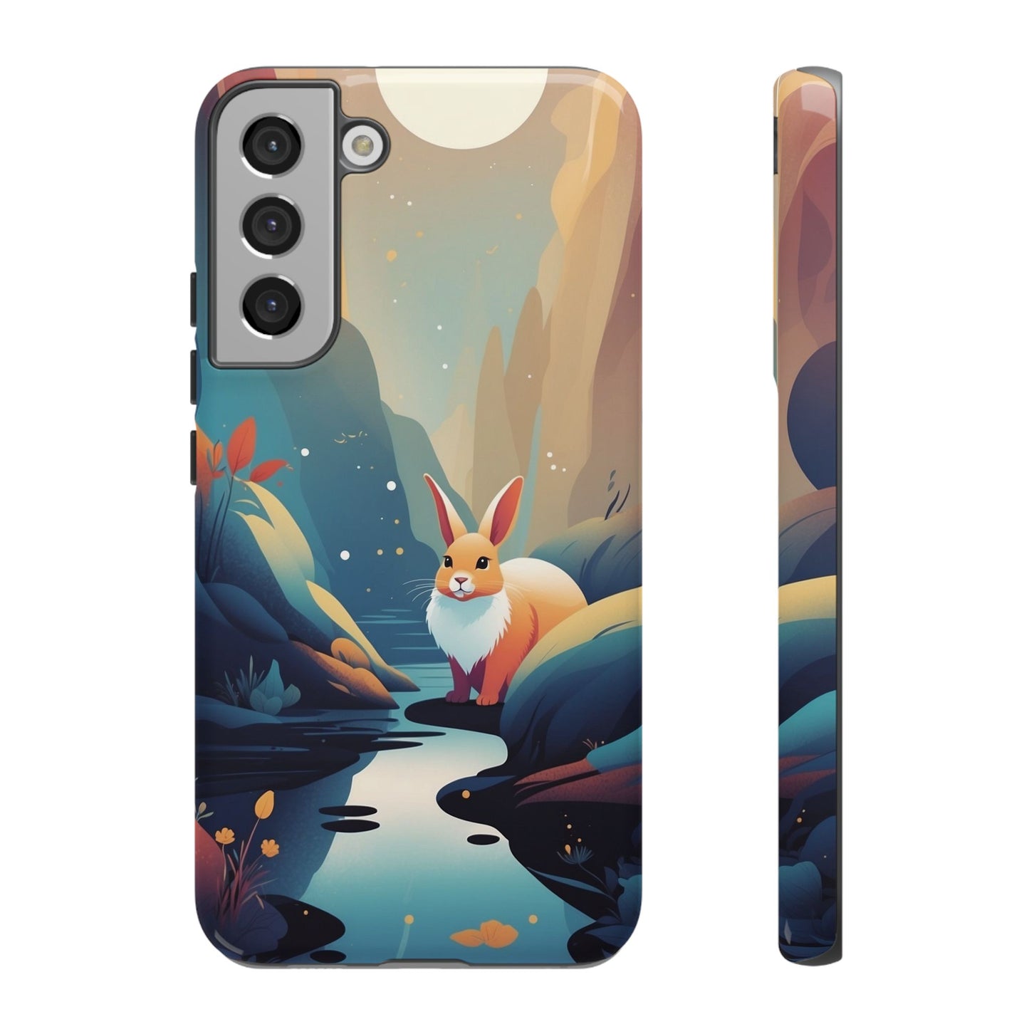 Samsung Galaxy S22 Plus / Glossy Phone Case - Stylised Rabbit Design Phone Case
