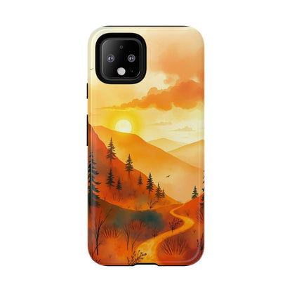 Golden Sunset Design Phone Case
