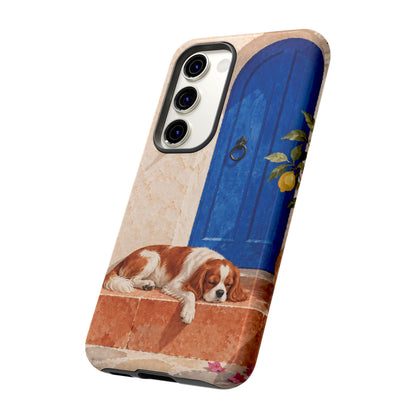 Cavalier King Charles Spaniel Blue Door Siesta Phone Case - Multicolor Phone Case