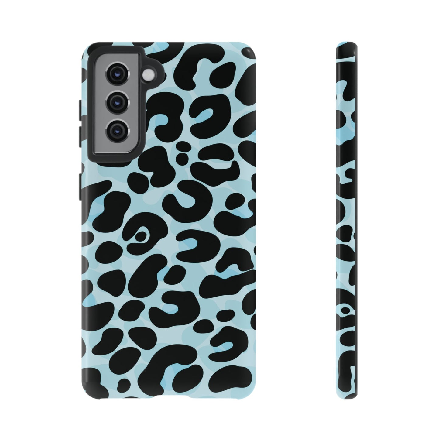 Cool Aqua Leopard Print Phone Case