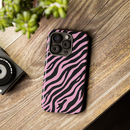 Stylish Blush Zebra Print Phone Case