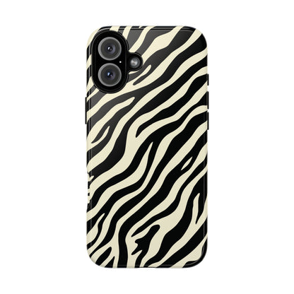 Chic Ivory Zebra Print Phone Case