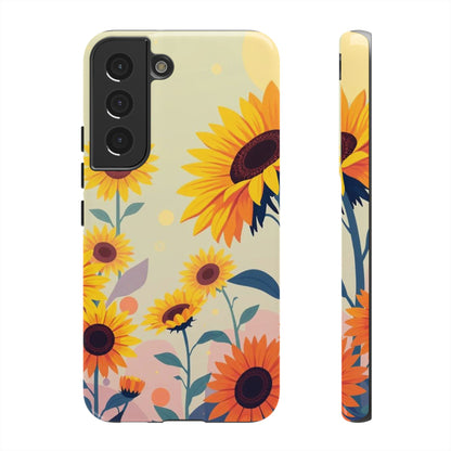 Modern Flat Sunflower Design Phone Case - Multicolor Phone Case - Samsung Galaxy S22 / Glossy