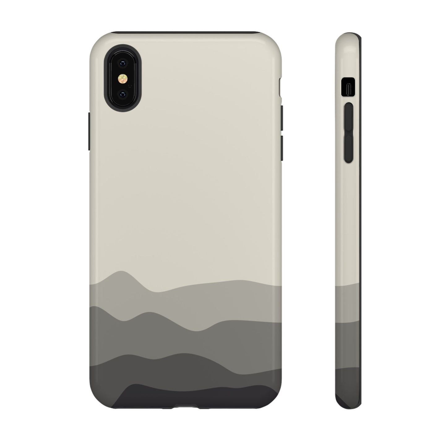 Ivory Abstract Waves Protective Phone Case - White Phone Case - iPhone XS MAX / Glossy