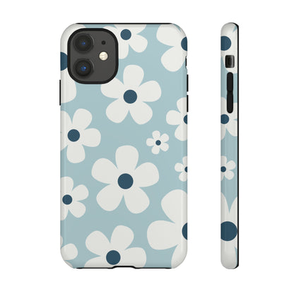 iPhone 11 / Glossy Phone Case - Cute Light Blue Daisy Pattern Phone Case