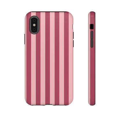 iPhone X / Glossy Phone Case - ’Pink Stripe Pattern’ Phone Case