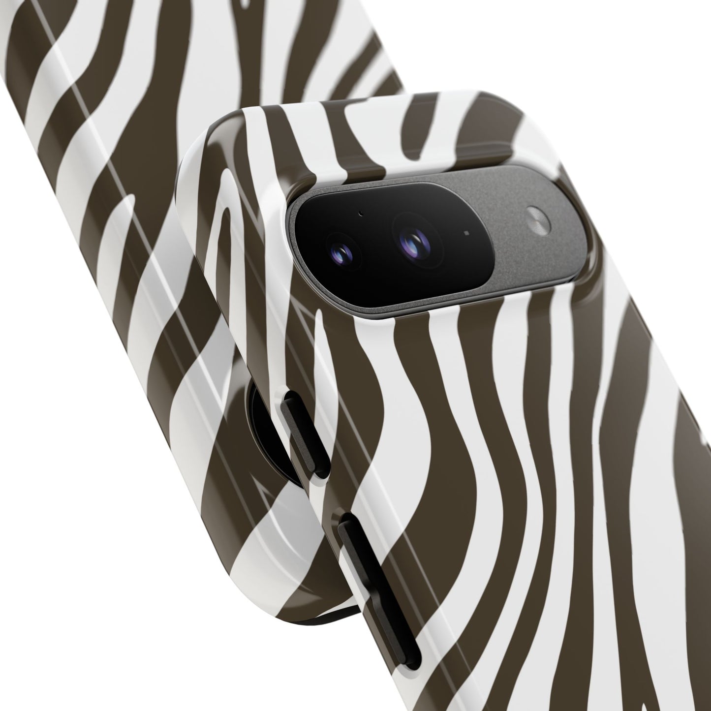 Modern Mocha Zebra Print Phone Case