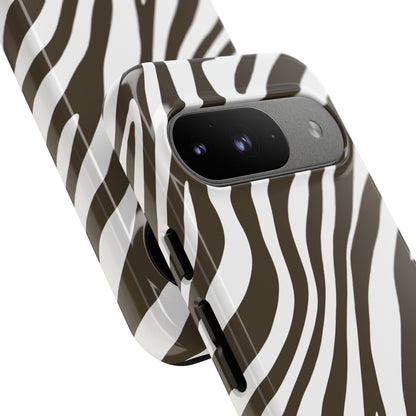 Modern Mocha Zebra Print Phone Case