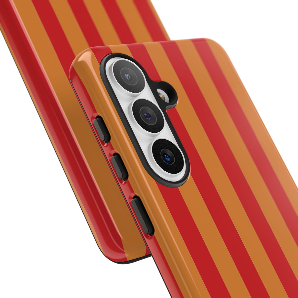 Orange & Red Stripe Pattern Phone Case - Orange Phone Case