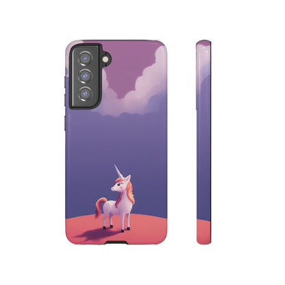 Samsung Galaxy S21 FE / Glossy Phone Case - Cute Unicorn & Cloud Design Phone Case