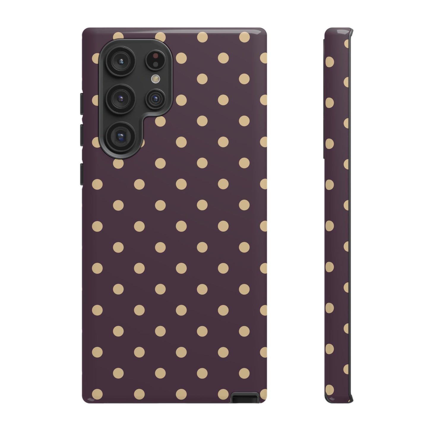 Purple with Yellow Dot Pattern Phone Case