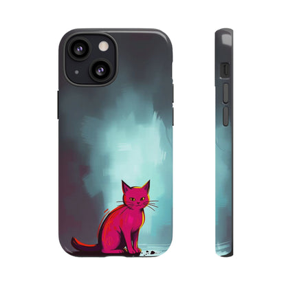 Pop Art Moody Cat Design Phone Case - Multicolor Phone Case - iPhone 13 Mini / Glossy
