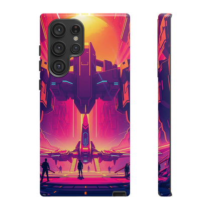 Samsung Galaxy S22 Ultra / Glossy Phone Case - Alien Landing Pad Design Phone Case