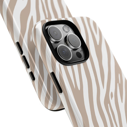 Oatmeal Tiger Print Phone Case