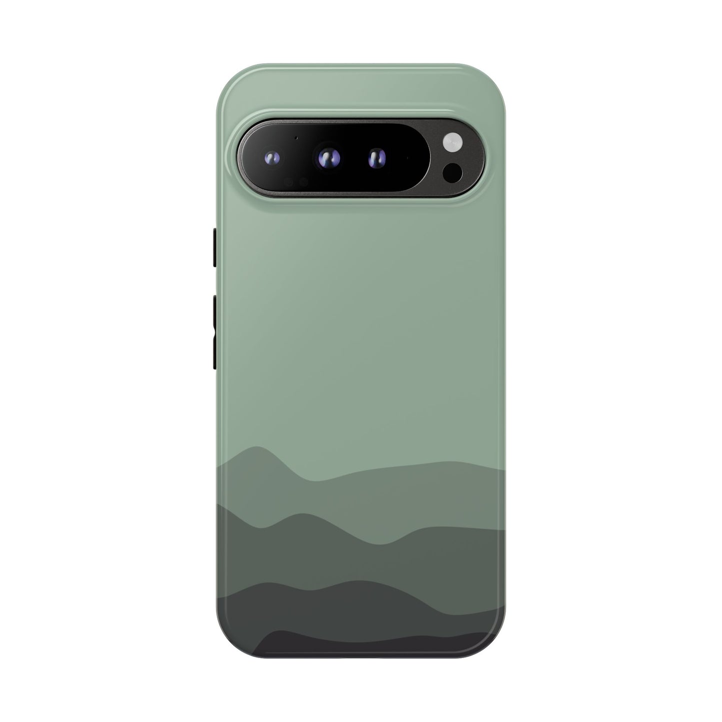 Green Abstract Waves Protective Phone Case - Green Phone Case - Google Pixel 9 Pro XL / Glossy