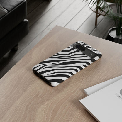 Modern Monochrome Zebra Print Phone Case