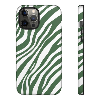 Modern Sage Zebra Print Phone Case