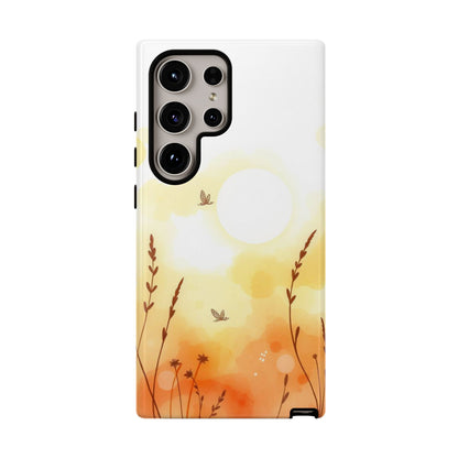 Samsung Galaxy S24 Ultra / Glossy Phone Case - Boho Chic Watercolour Wildflower Pattern Phone Case
