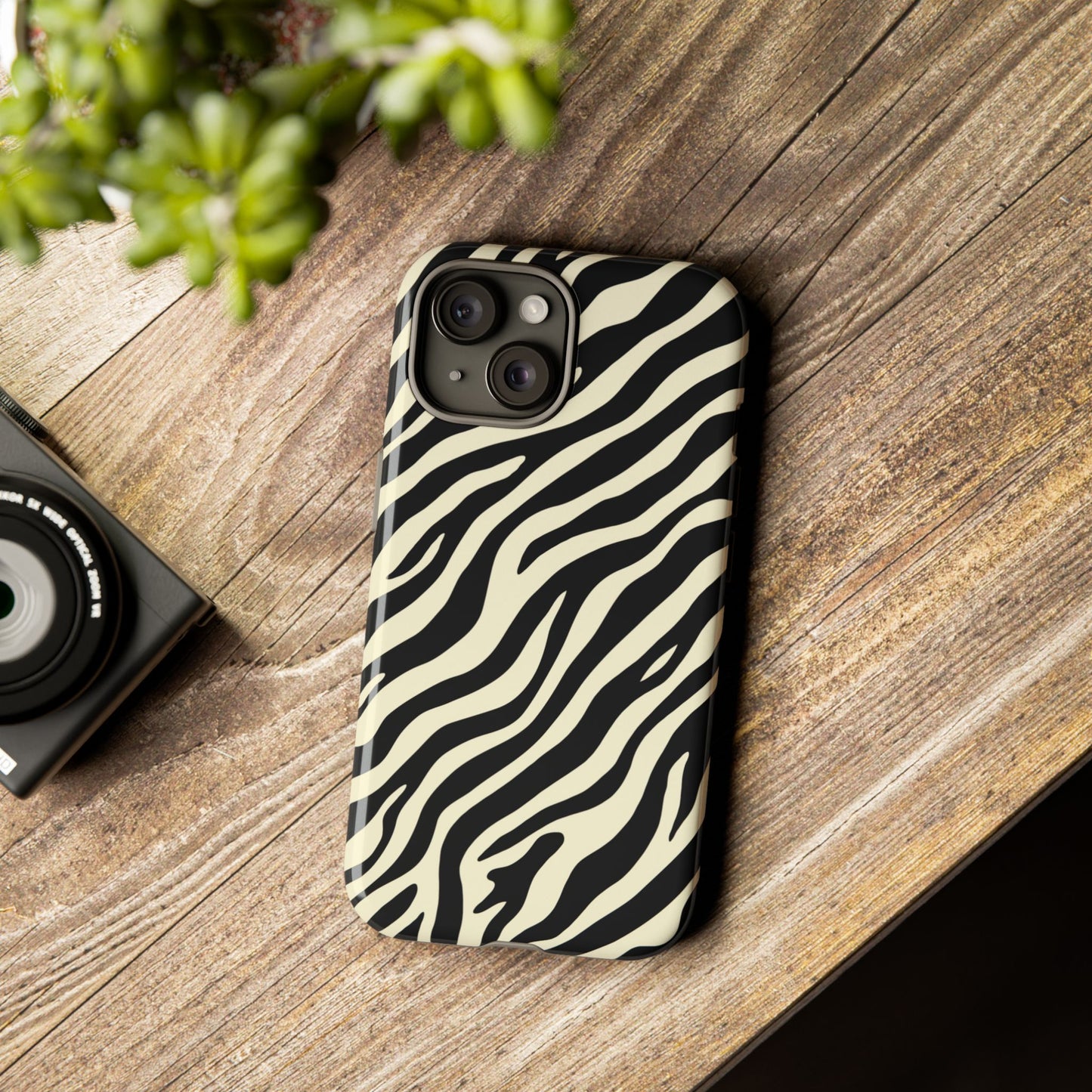 Chic Ivory Zebra Print Phone Case