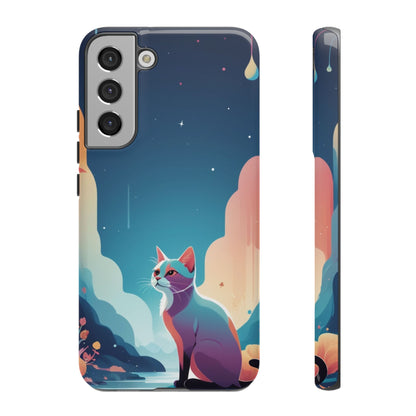 Stylised Cat Design Phone Case - Multicolor Phone Case - Samsung Galaxy S22 Plus / Glossy