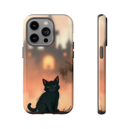 Cute Gothic Cat Design Phone Case - Multicolor Phone Case - iPhone 14 Pro / Glossy