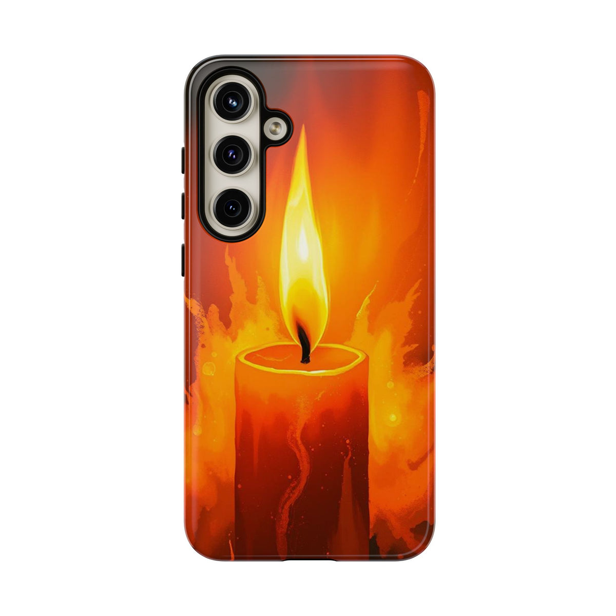 Red Candle Phone Case - Multicolor Phone Case - Samsung Galaxy S24 Plus / Glossy