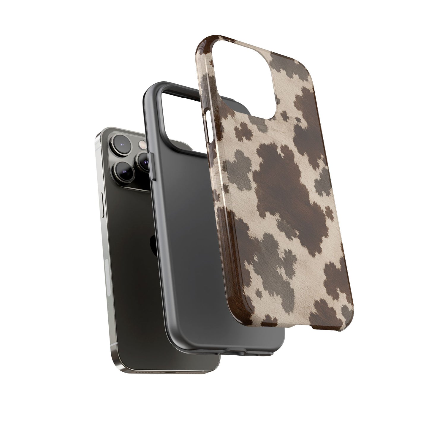 Stylish Mocha Cow Print Phone Case