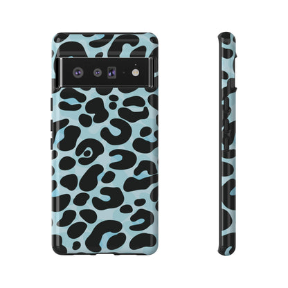 Cool Aqua Leopard Print Phone Case