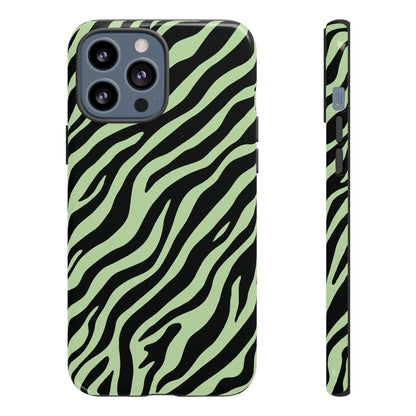 Stylish Mint Zebra Print Phone Case