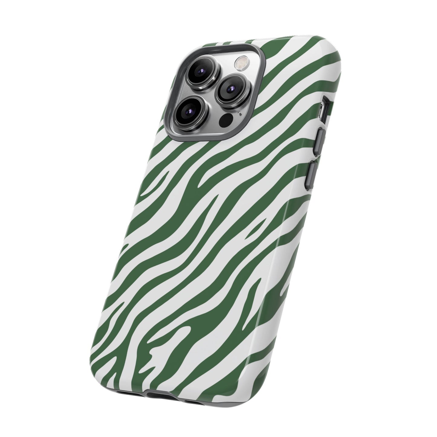 Stylish Sage Zebra Print Phone Case