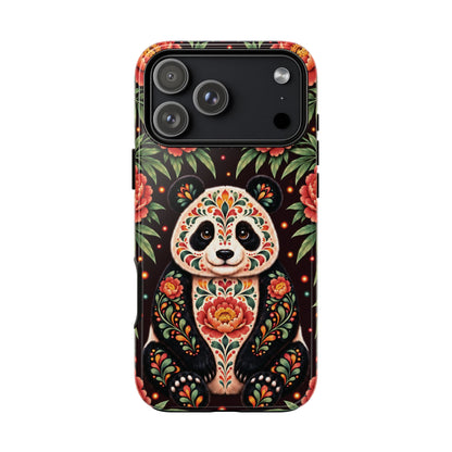 Cute Terracotta and Teal Calavera Panda Phone Case - Multicolor Phone Case - iPhone 18 Pro Max / Glossy