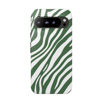 Modern Sage Zebra Print Phone Case