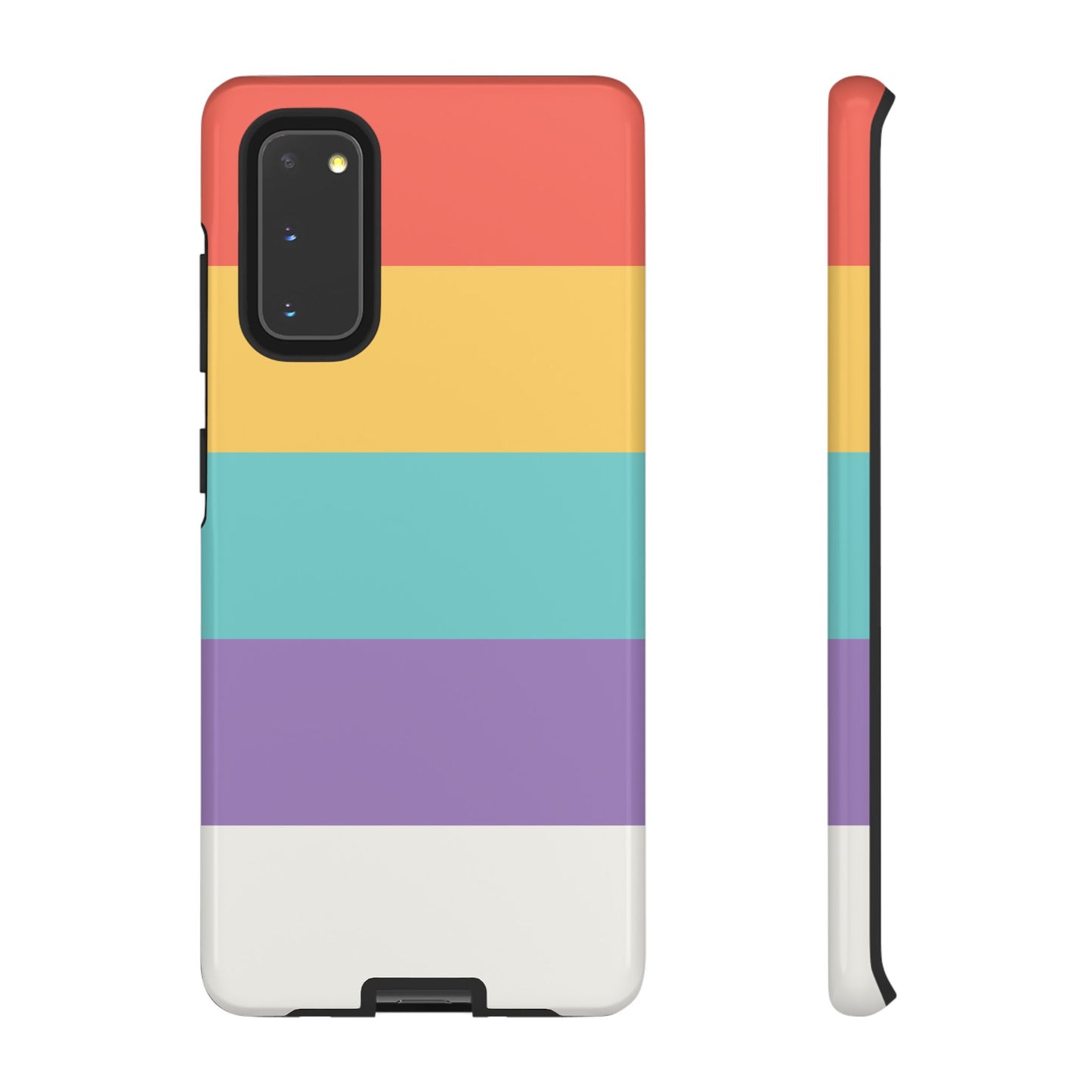Pastel Rainbow Stripe Pattern Phone Case - Phone Case - Samsung Galaxy S20 / Glossy