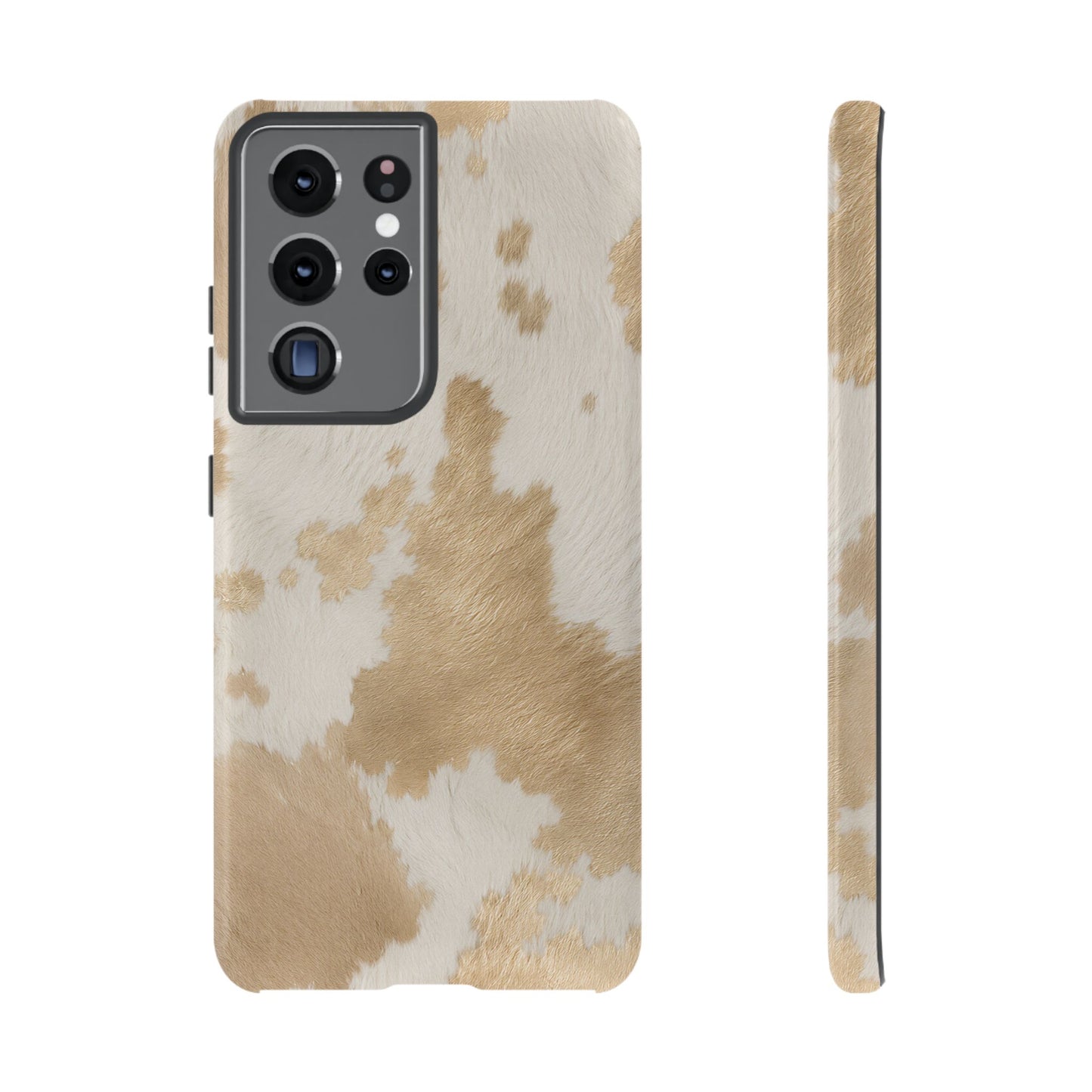 Elegant Champagne Cow Print Phone Case