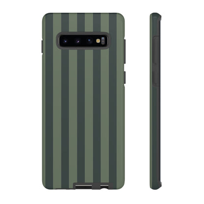 Samsung Galaxy S10 Plus / Glossy Phone Case - ’Dark Green Stripe Pattern’ Phone Case