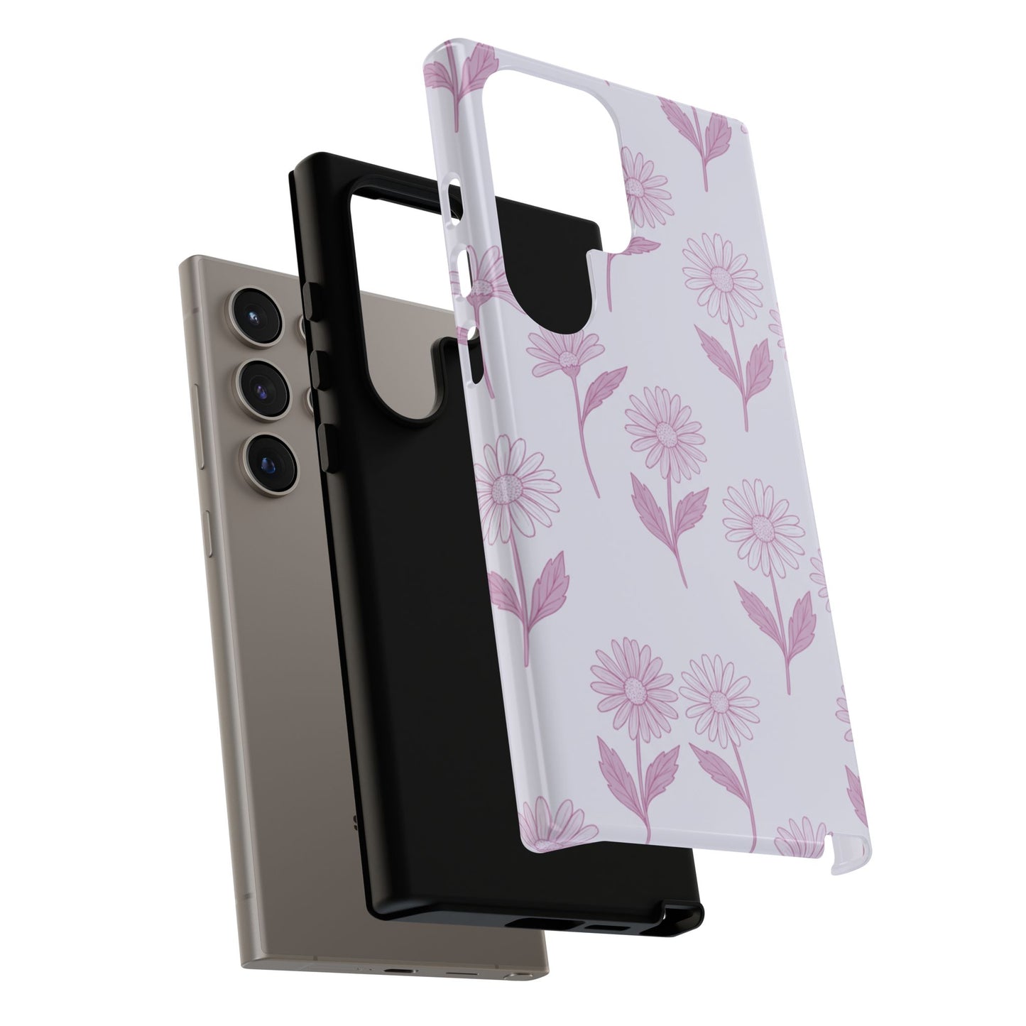 Pretty Lilac Daisy Pattern Phone Case