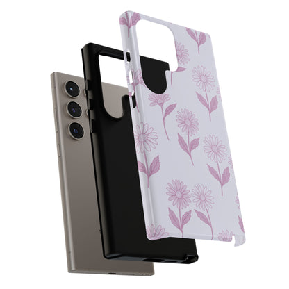 Pretty Lilac Daisy Pattern Phone Case