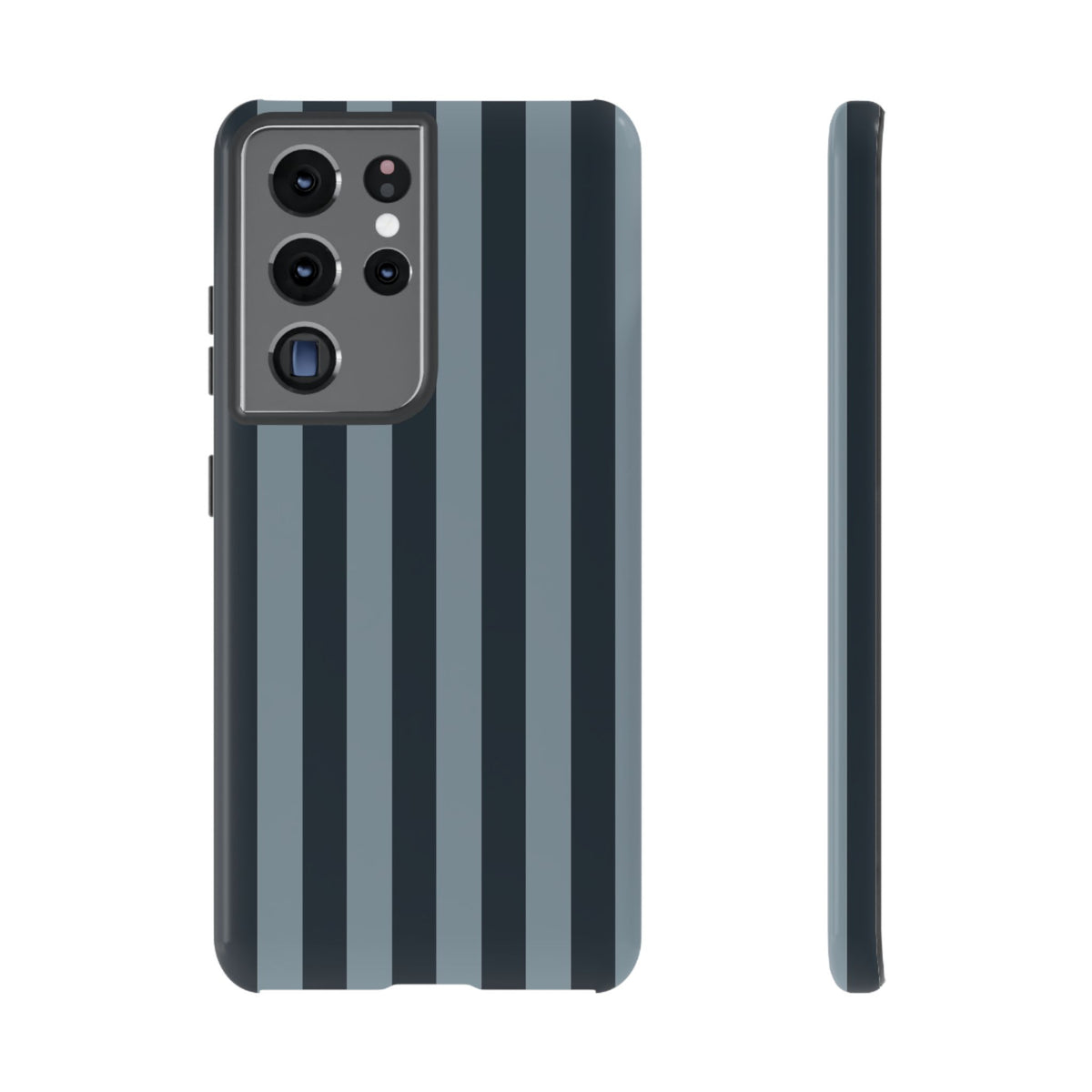 Dark Blue Stripe Pattern Phone Case - Blue Phone Case - Samsung Galaxy S21 Ultra / Glossy