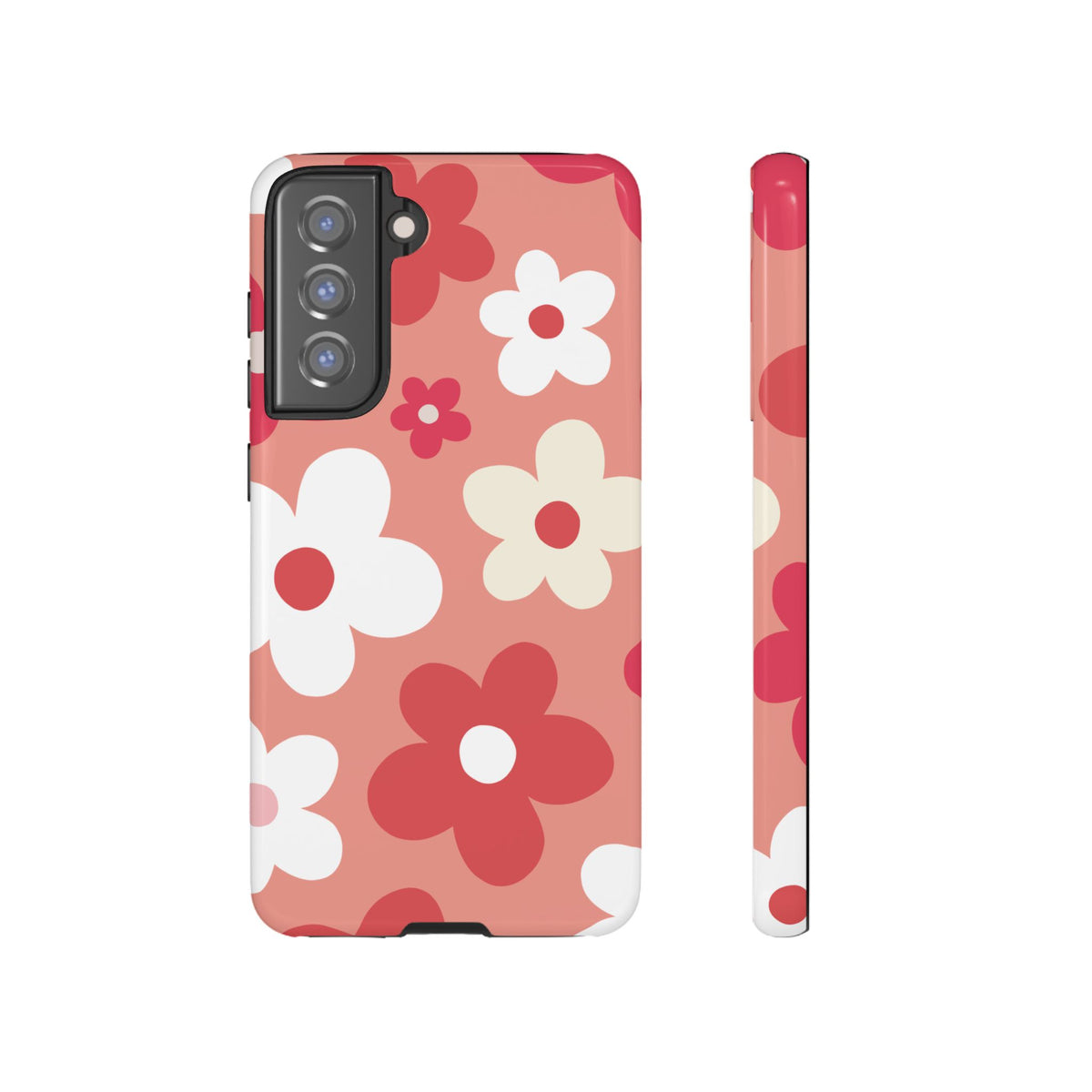 Cute Pink Daisy Pattern #1 Phone Case - Pink Phone Case - Samsung Galaxy S21 FE / Glossy