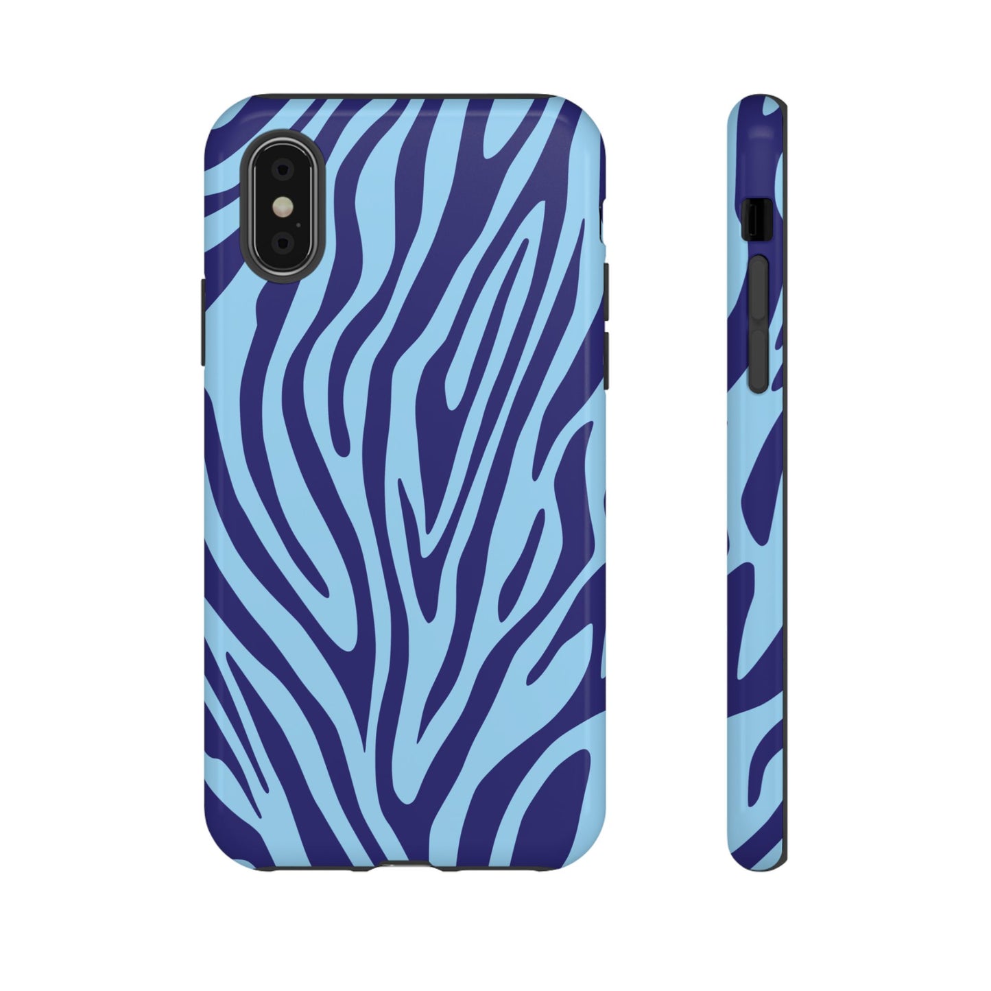 Boutique Sky Blue Tiger Print Phone Case