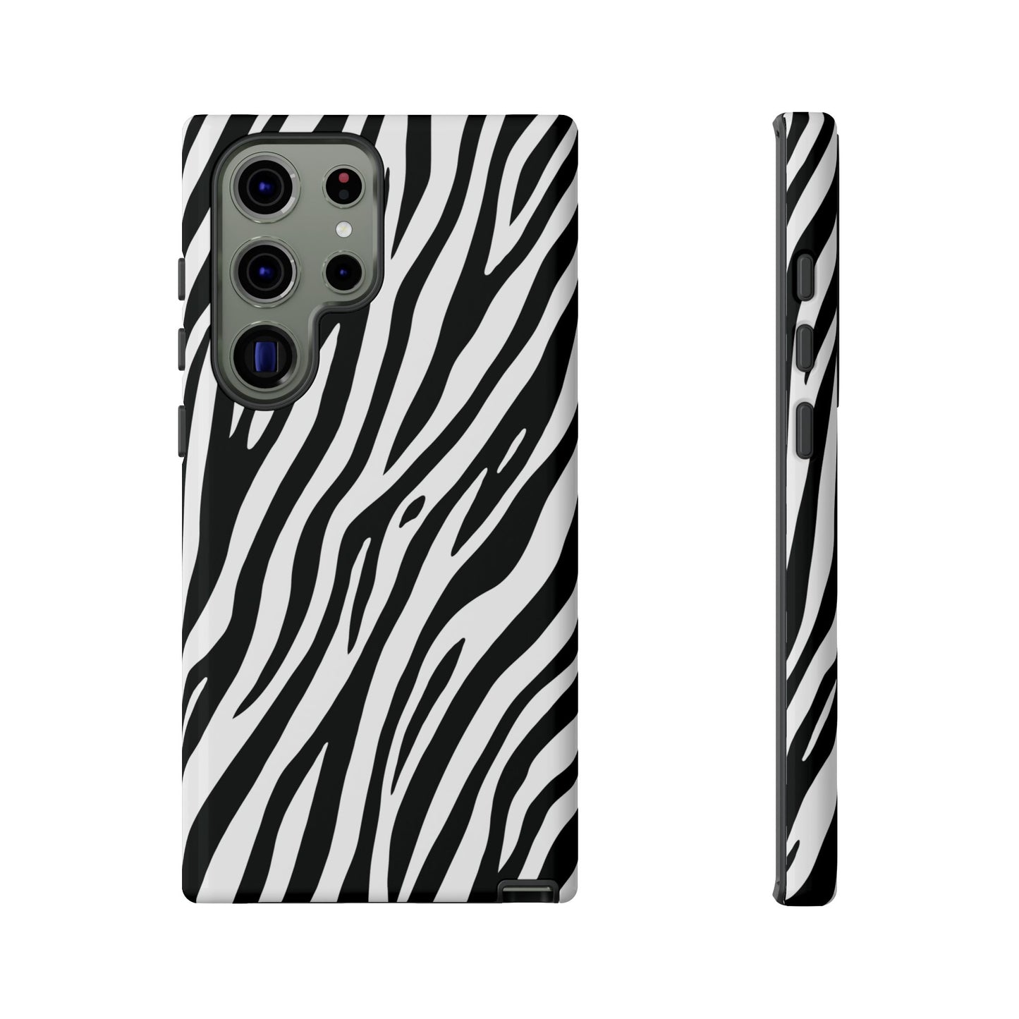Monochrome Tiger Print Phone Case