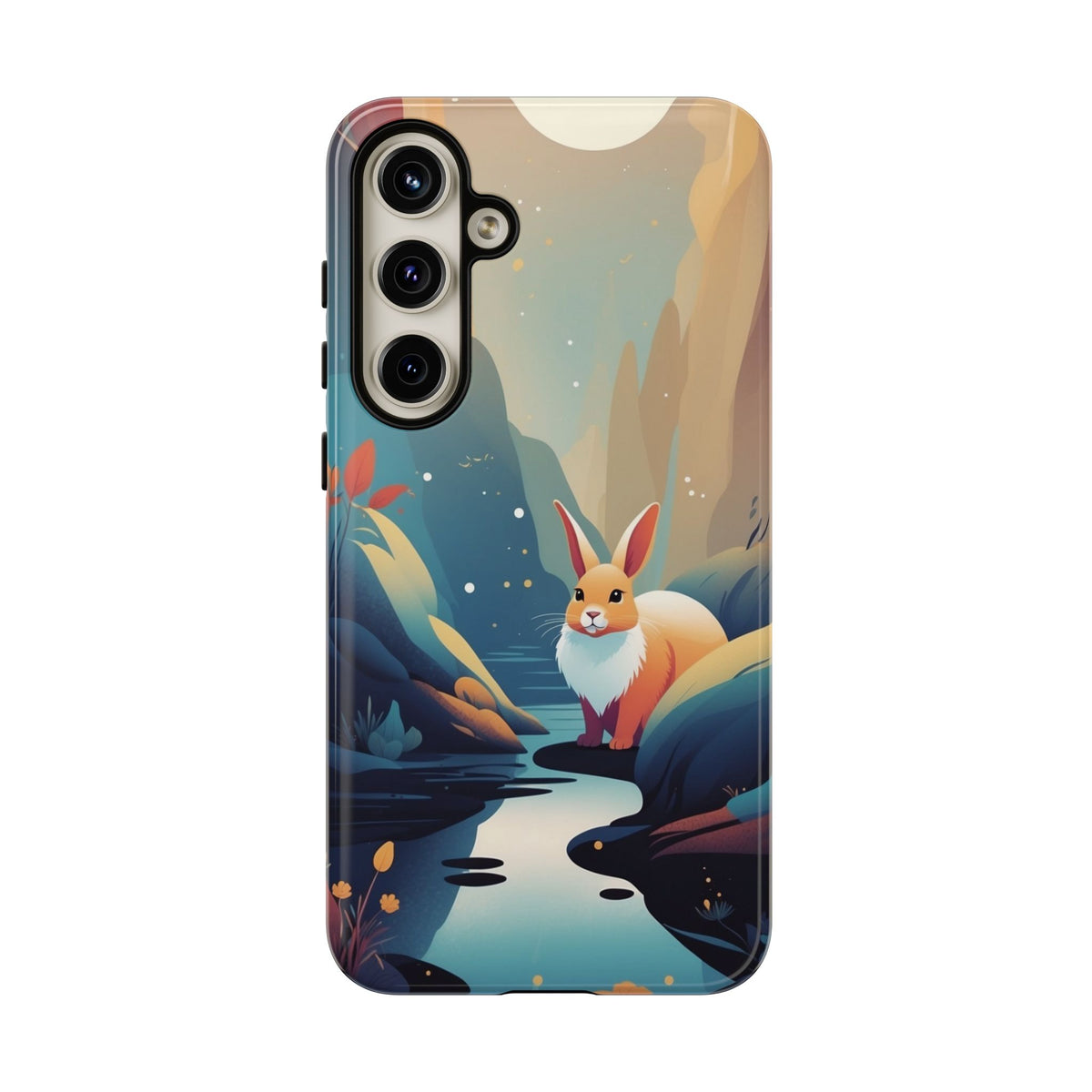 Stylised Rabbit Design Phone Case - Multicolor Phone Case - Samsung Galaxy S24 Plus / Glossy