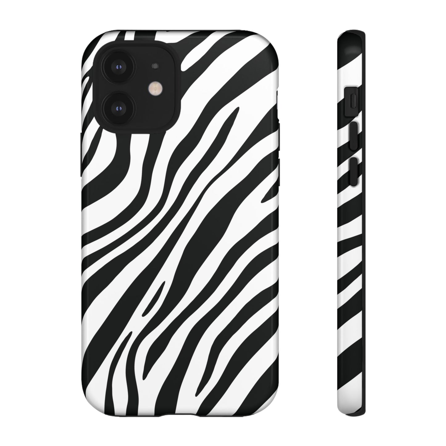 Modern Monochrome Zebra Print Phone Case