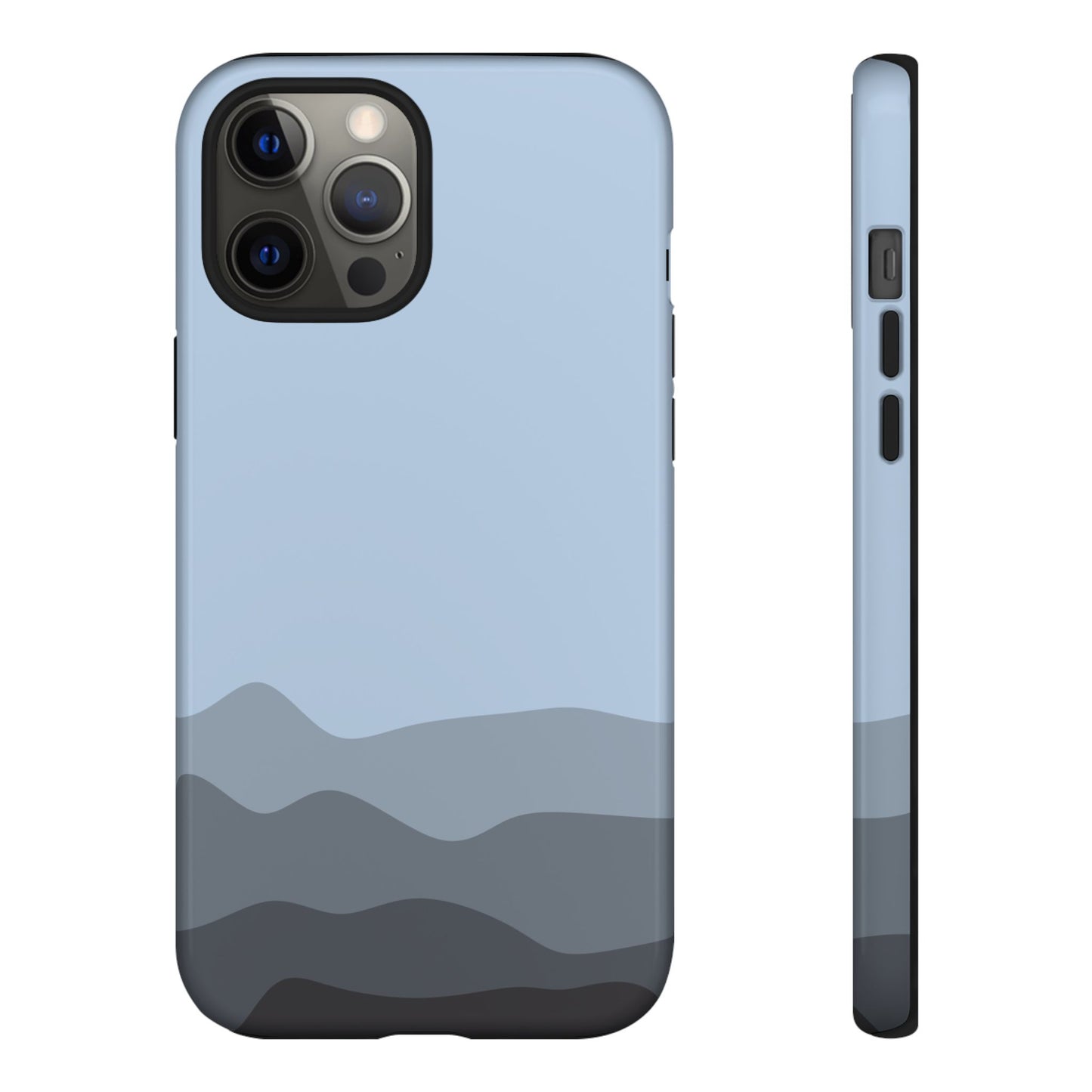 Blue Abstract Waves Protective Phone Case - Blue Phone Case - iPhone 12 Pro Max / Glossy
