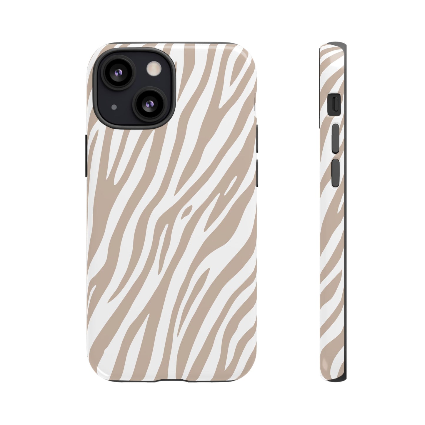 Oatmeal Tiger Print Phone Case