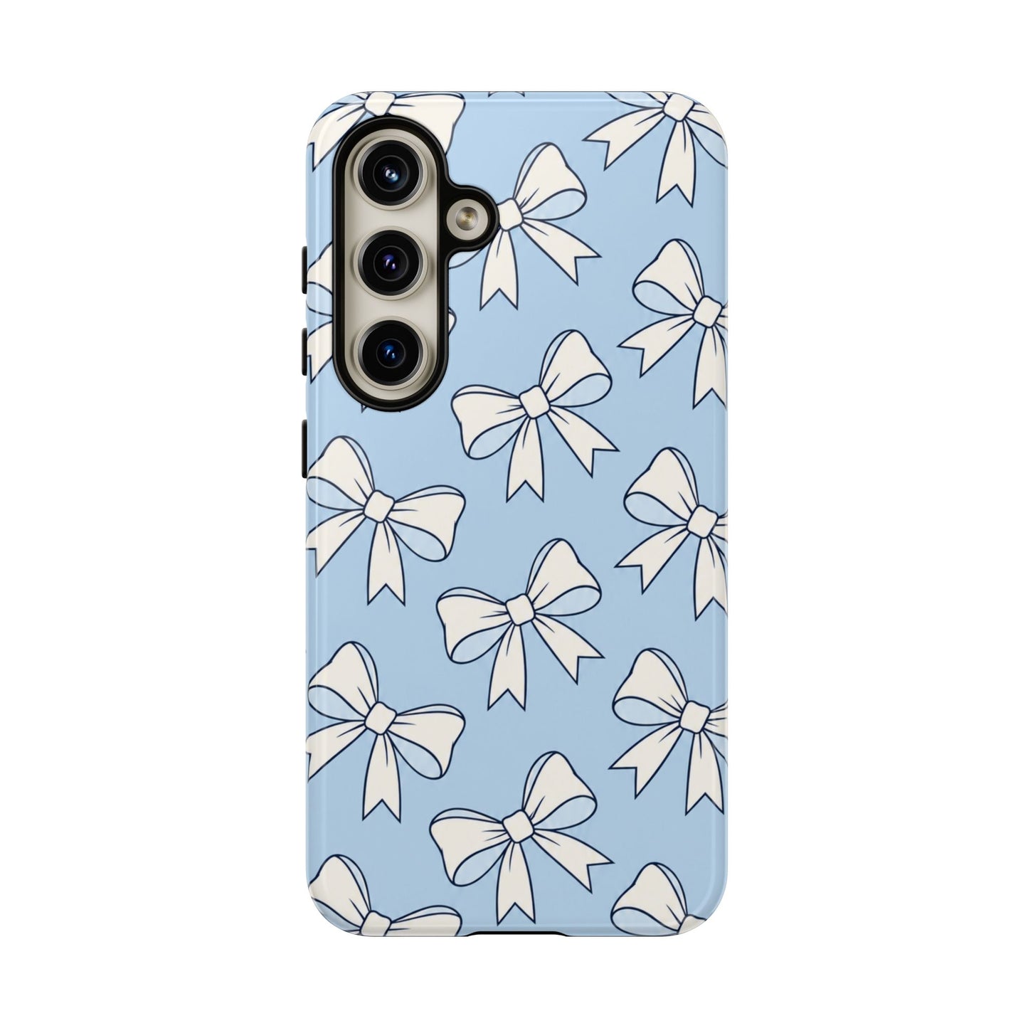 Chic Powder Blue Bow Pattern Phone Case