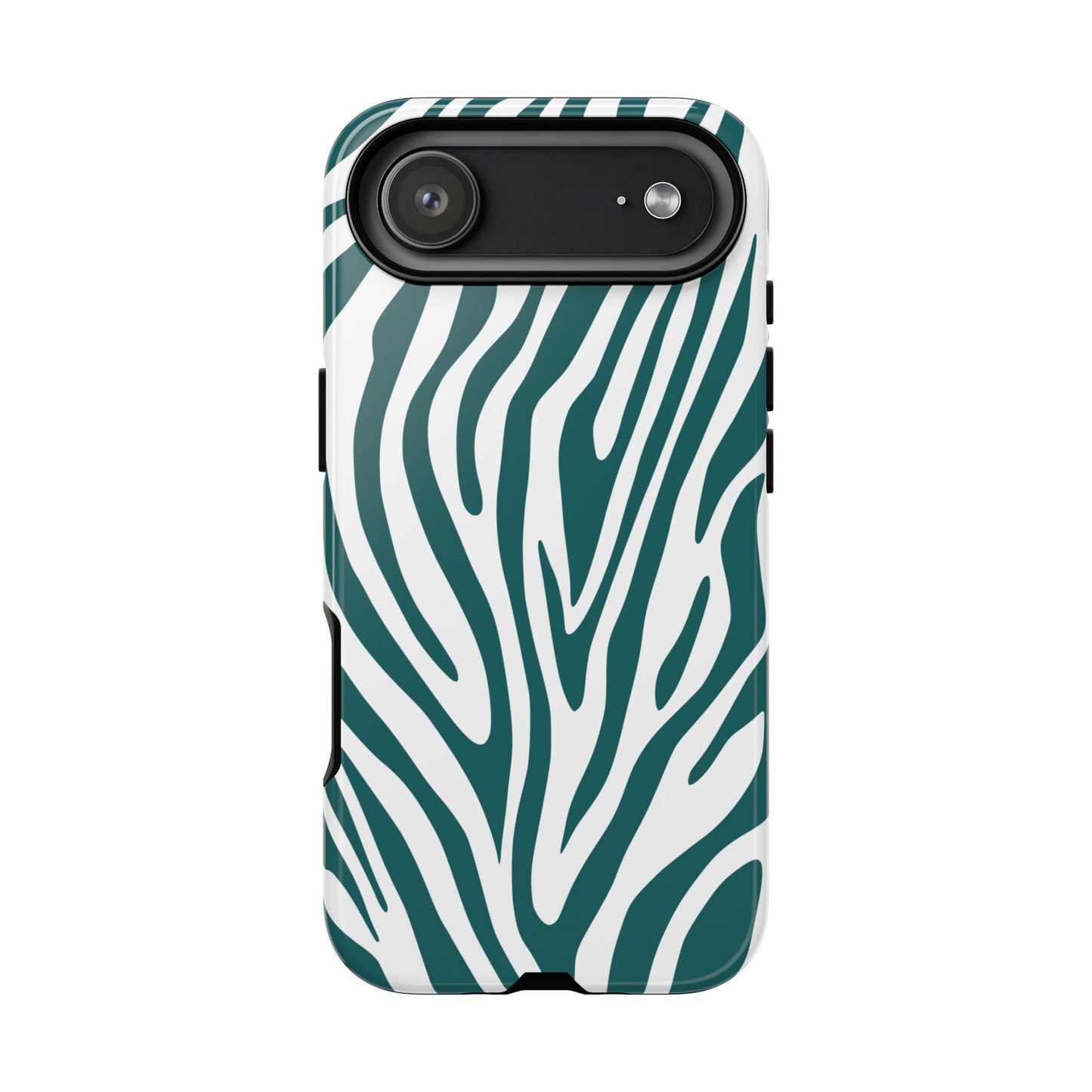 Graphic Teal Tiger Print Phone Case