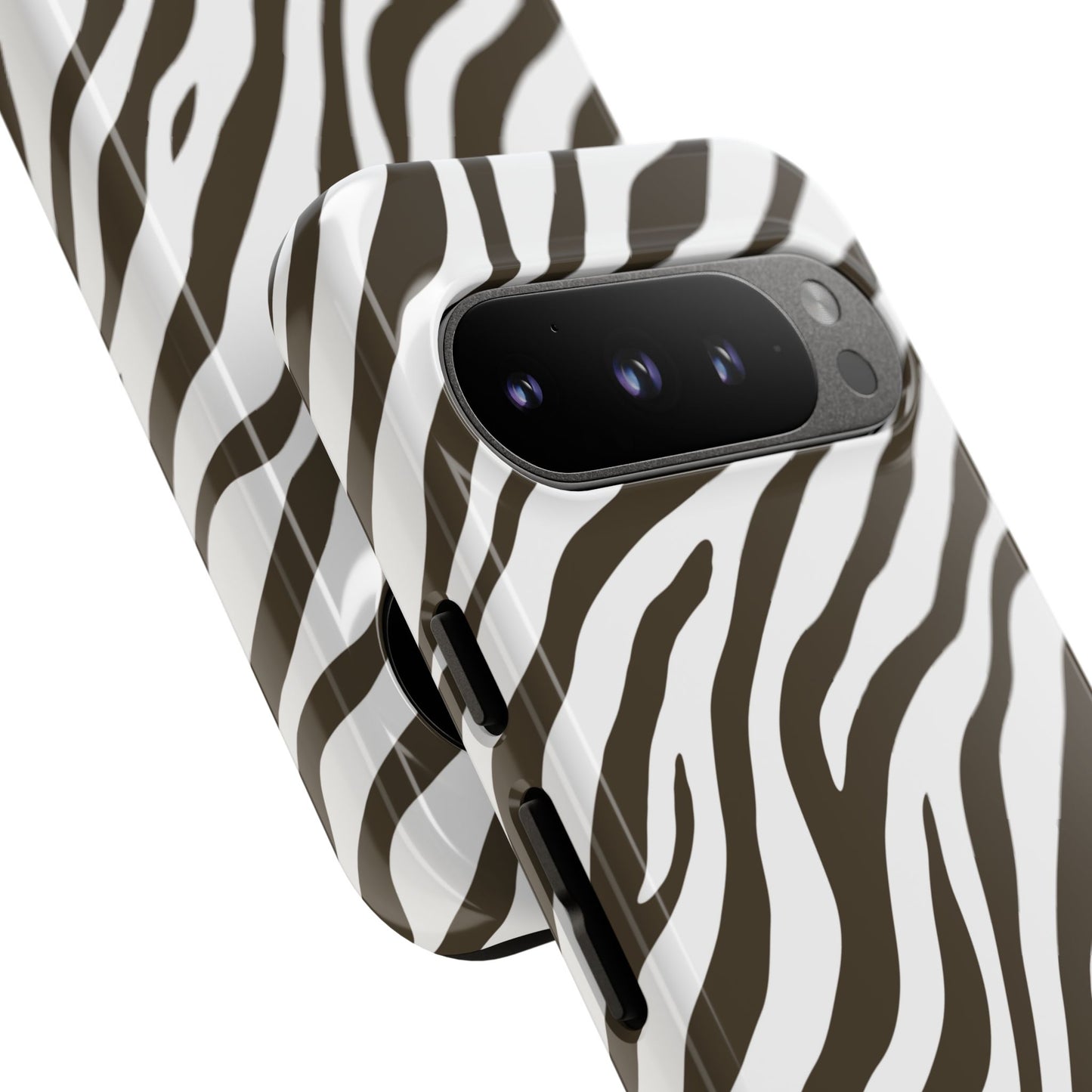 Stylish Mocha Zebra Print Phone Case