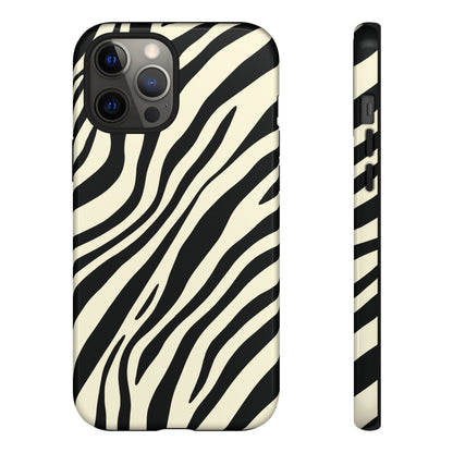 Modern Neutral Zebra Print Phone Case