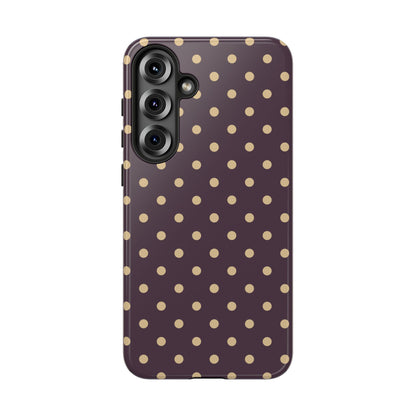 Purple with Yellow Dot Pattern Phone Case